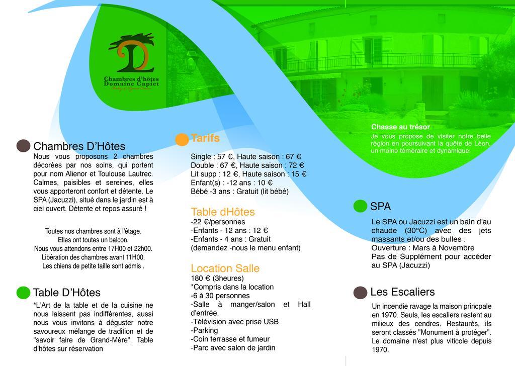 Domaine Capiet Bed and Breakfast Courpiac Exterior foto
